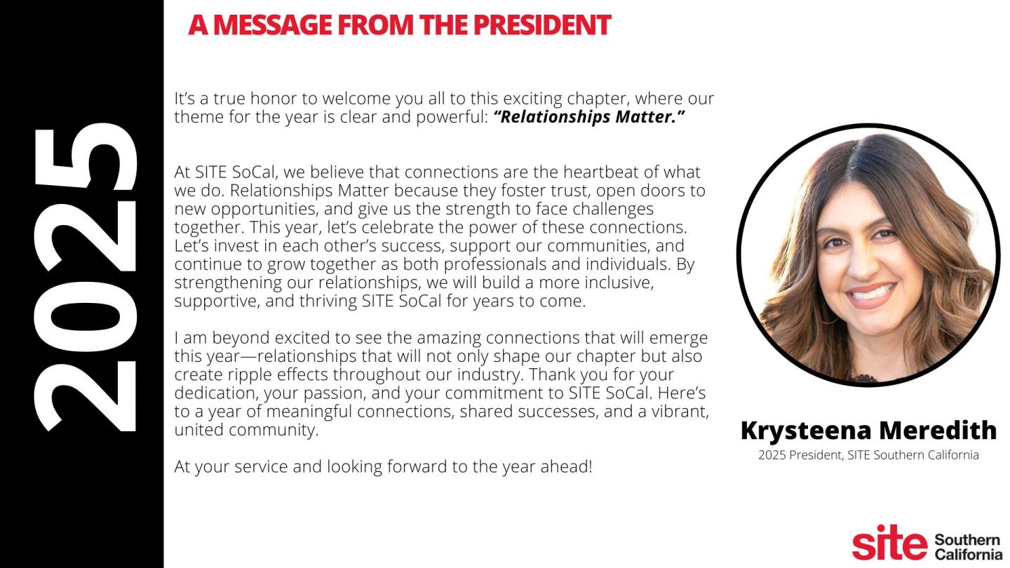 President's Message 2025